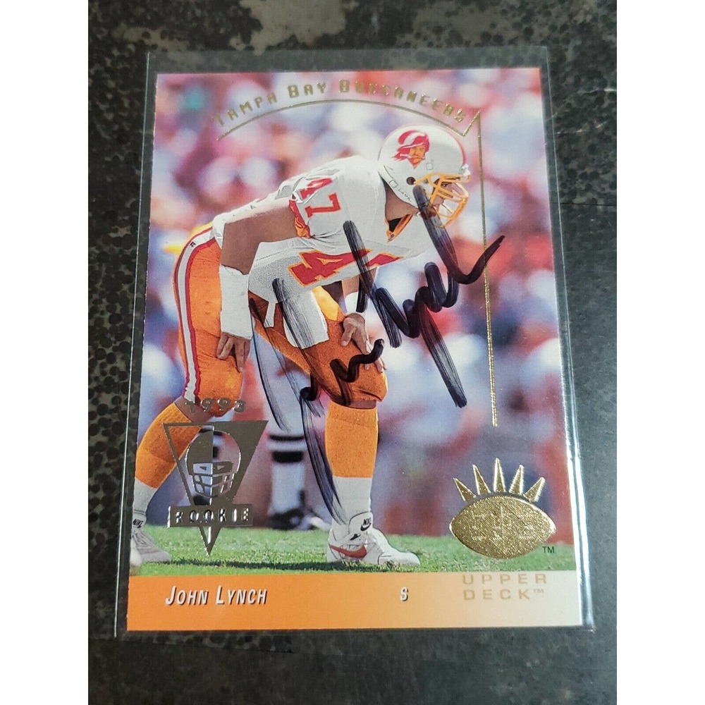 RARE 1993 Upper Deck SP RC John Lynch Autographed Auto Signed Card TB Bucs